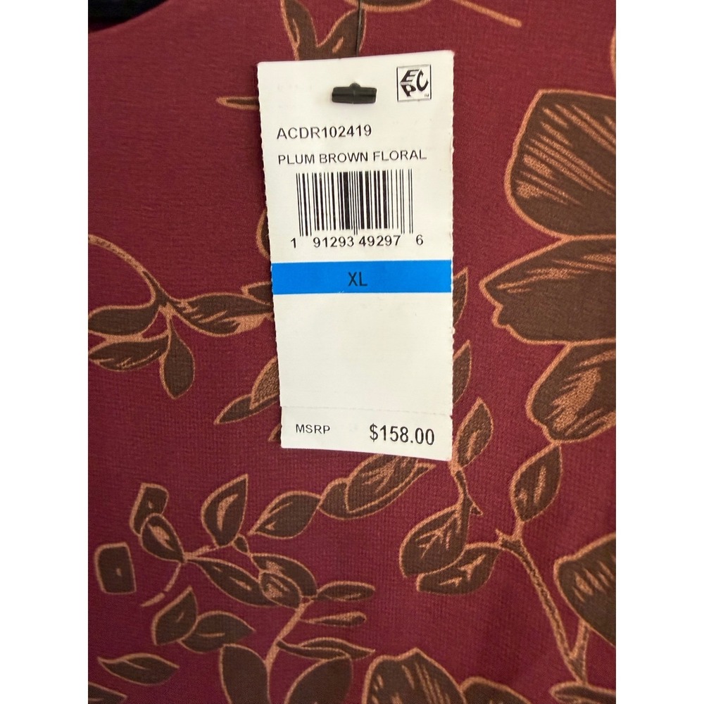 ASTR The Label Biella Plum Floral Cutout Ruffle Maxi Dress Size XL wedding event - Picture 4 of 11